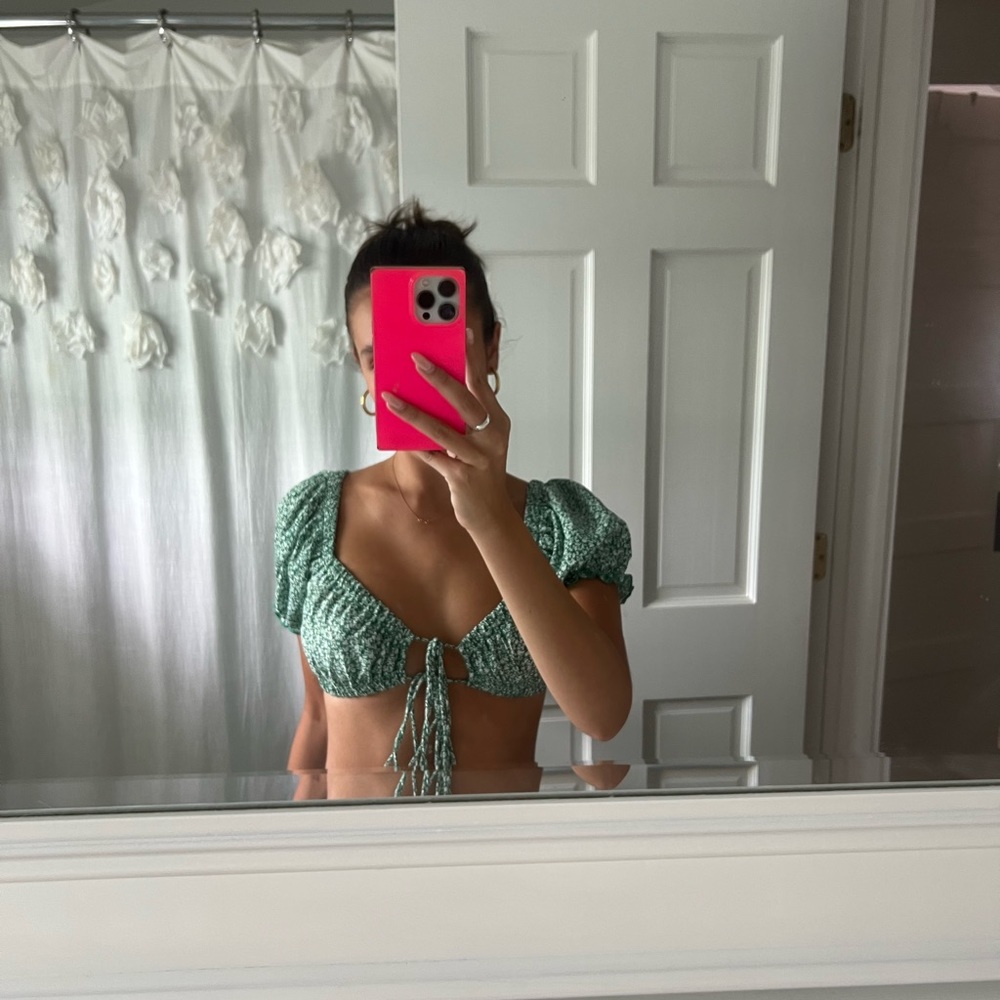 Floral Tie Crop Top